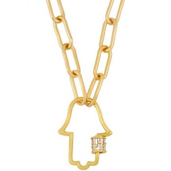 FLOLA Zirconia Copper Necklace
