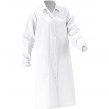 KOKOTT Weißer Damen-Laborkittel aus Baumwolle – Druckknöpfe, 48 cm