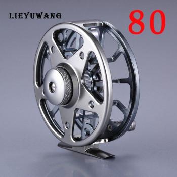Moulinet Métallique LIEYUWANG DS40‑90, Design Rugueux, Roulement à Voie Simple, Frein à Disque