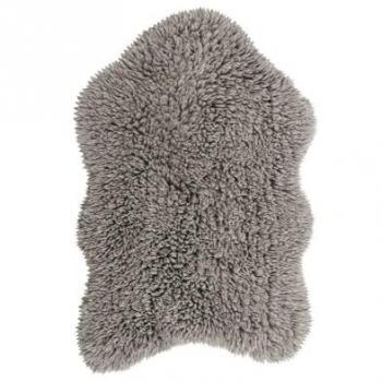 Lorena Canals Woolly – Handgewebter Wollteppich 75 × 110 cm, Schafgrau