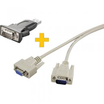 Cavo USB 2.0 con Contatti Dorati e Spina D-SUB 9 Poli