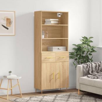 Vidaxl Sonoma Oak Highboard 69.5x34x180 cm Engineered Wood