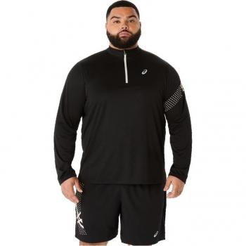 ASICS Icon 1/2 Zip T-Shirt – Men’s Black, Small