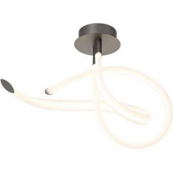 INSPIRED LIGHTING Armonia 40W LED Semi-Flush Ceiling Light, Dimmable, 3000K, 3000lm, Frosted Acrylic, Titanium