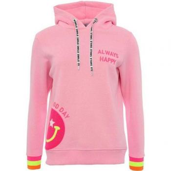 Hoodie ZWILLINGSHERZ Immer Froh, Damen, Gr. L/XL, mit Frottee Smiley
