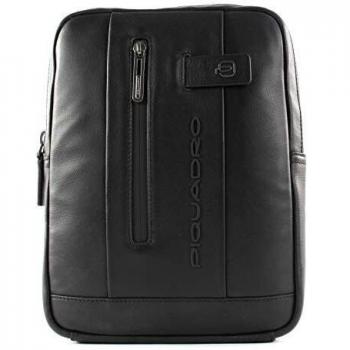 Piquadro Black Leather Crossbody Bag for Men