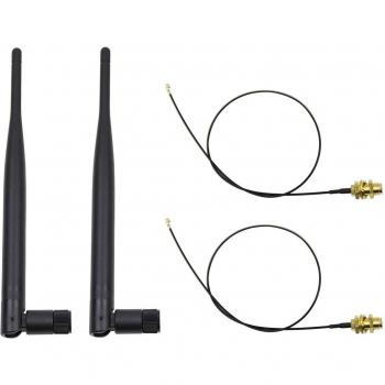 TTKK 2 x 6dBi WiFi Antenna Bundle with U.fl Cables