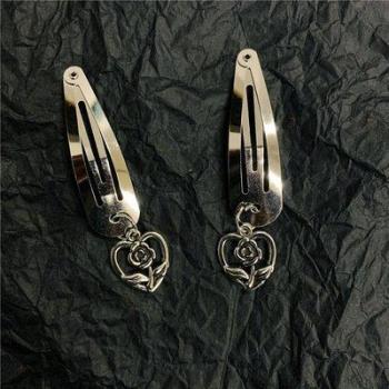 Punk Haar Clips mit Schädelkopf und Spinnenmotiv für Frauen