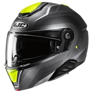 HJC Arven i91 Casque Noir Jaune, XS, 54-55
