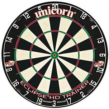 Unicorn Dartboard: Eclipse HD Trainer with Slim Double and Triple Boards