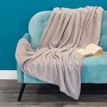 Coperta 150x200 cm in Tessuto A Costine Flannel Fleece Sibilla