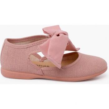 Merceditas escotadas con lazada al tobillo para niña