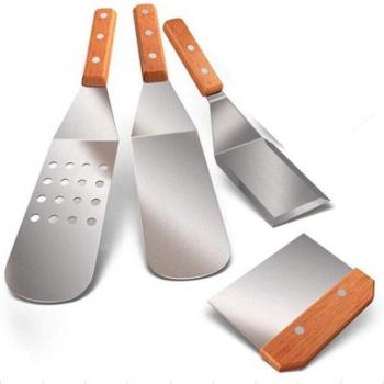 Wooden Handle Griddle Accessories Kit