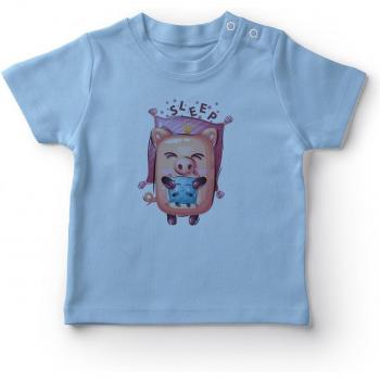 Camiseta para Bebé Cerdo Durmiendo