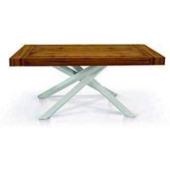 Fashion Commerce Tavolo allungabile FC1616 in Legno Bianco-Rovere 160x90 cm