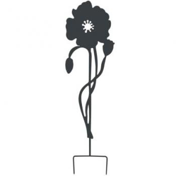 Déco métallique à planter Coquelicot