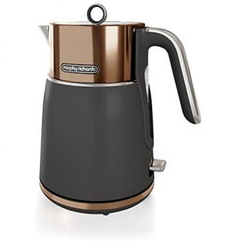 Morphy Richards Signature Opulent Jug Kettle, 1.5L, 3KW Rapid Boil, Removable Filter, 360 Cordless Base, Steel Body, Copper, 100742