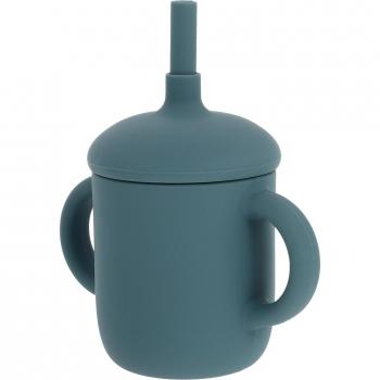 Tasse d'eau en silicone pour bébé avec paille