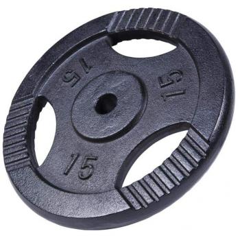 15 kg Black Weight Plate with Grips, 30/31 mm