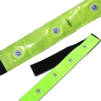 TrailAlert Reflective Band – Red LED for Running & Cycling
