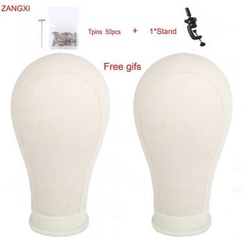 24 Canvas Head Block Manikin for Hair Extension and Wig Making