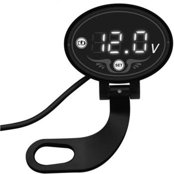 Volt-mètre numérique 9V à 24V, écran LED rouge/bleu/vert/blanc – outil moto