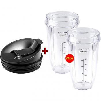 Nutri Ninja Duo 24 oz Replacement Cup with Sip N Seal Lids
