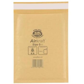 Jiffy AirKraft Bubble Mailer Gold Size 0, Pack of 100 (MAKC99003)