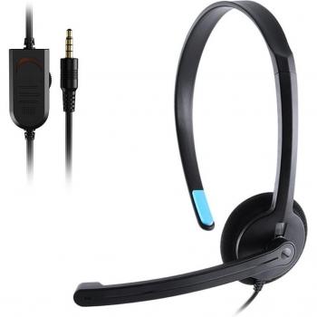 Headset Bluetooth avec prise casque 3,5 mm, microphone anti-écart, adapté aux appels d’affaires