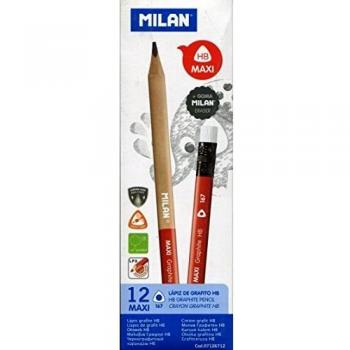 MILAN Gomas de Borrar, Blanco, 12 piezas