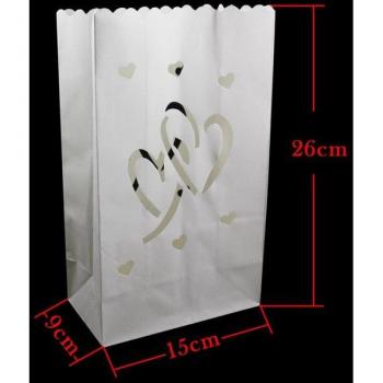10 Stück 25 cm LED-Papierlampions in Herzform für Veranstaltungen und Feiern