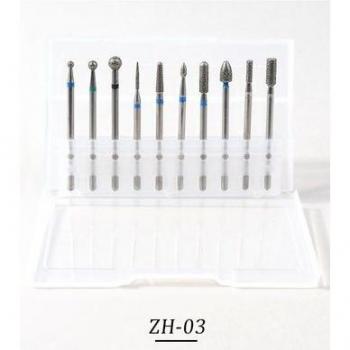Kit de mèches diamantées pour ongles, 10 pièces