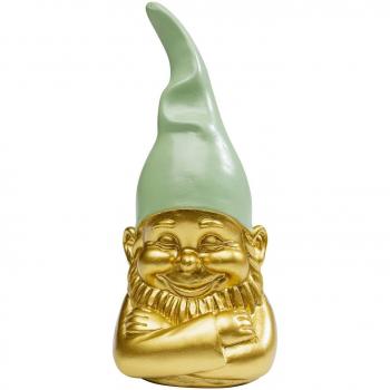 21 cm Green‑Gold Dwarf Resin Sculpture