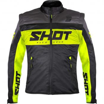 Veste Shot Softshell Lite 2XL Moto Motocross Noir-Jaune