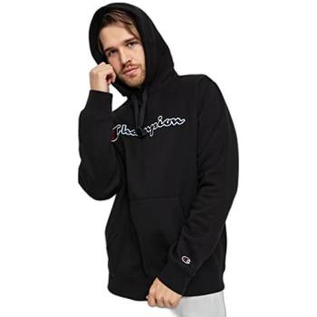 Men’s Medium Black Champion Hoodie with Script Logo