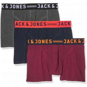 Pack de 3 bóxers Jack & Jones Jaclichfield, Burdeos, Hombre