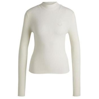 HUGO Pullover Sarmie mit Label-Stitching