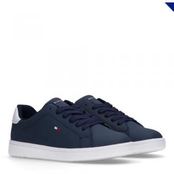 Sneakers Tommy Hilfiger per ragazzi: modello Low Cut, lacci, colore rosso brillante