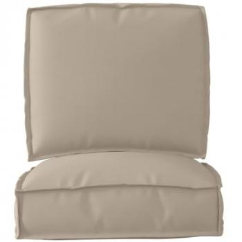 Cuscini per Pallet Set di 2 in Tessuto di Poliestere Taupe