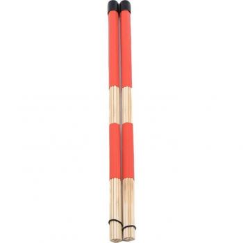 Pinceles de percusión de bambú, 40cm, 5 colores, mango de goma, para balada y jazz, 1 par