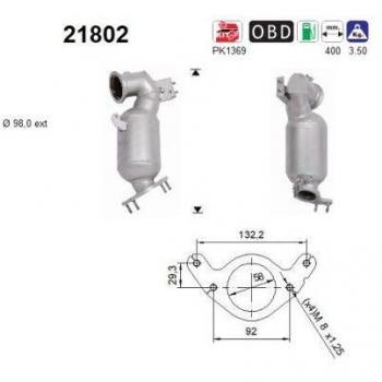 Catalyseur AS‑21802 (Astra K, 3/5 portes)