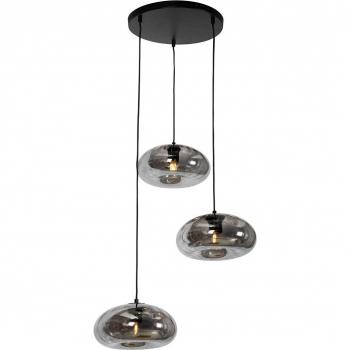 Ayesha 3-Light Smoke Glass Pendant Light