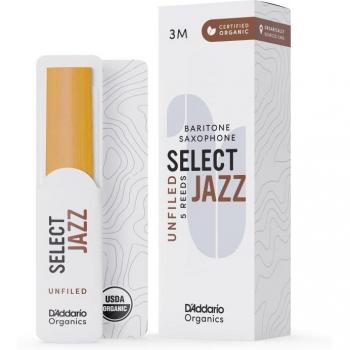 WoodWinds Baritone Saxophone Reeds – USDA Organic, Select Jazz, 3M Hardness – 5 Pack