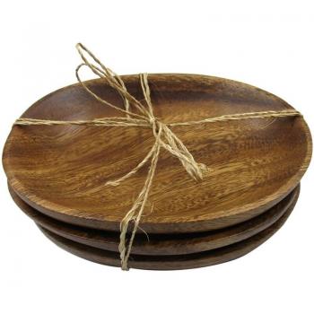 Set d'Assiettes en Acacia
