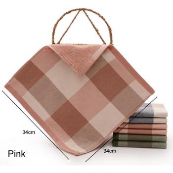 Serviette à carreaux en gaze de coton