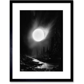 Midnight Mirage: Solar Flares in Black & White