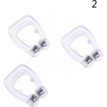 4 Packung mit 5 Stück – Anti‑Schnarch‑Clip, magnetische Silikon‑Naseklammer