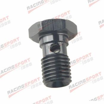 M12 x 1.5 Black Metric Aluminum Banjo Bolt
