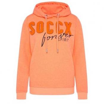 Damen Kapuzensweatshirt SOCCX mit softer Haptik
