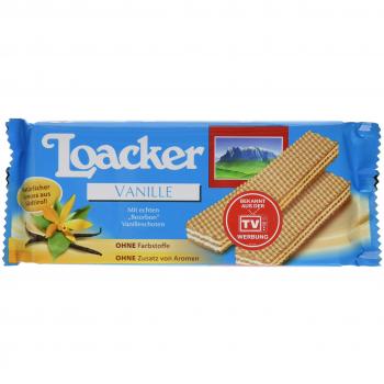 Loacker-Einzelpackung, 90g Waffeln, Geschmacksrichtung: Classic Vanille